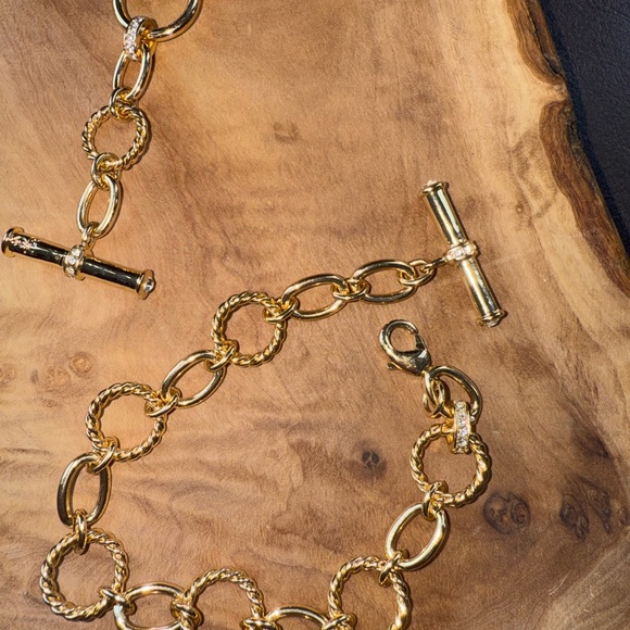 Links That Bind Vintage Gold Chain Necklace and Bracelet Set - Picture 6 of 13